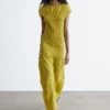 Maxikleid mit Smokarbeit