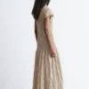 Maxikleid mit Smokarbeit