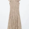 Maxikleid mit Smokarbeit