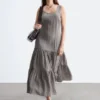 Maxikleid mit Stufenrock