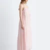 Maxikleid mit Trägern und Stickerei