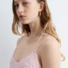 Maxikleid mit Trägern und Stickerei