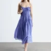 Midi-Kleid mit Rüschen