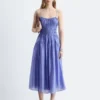 Midi-Kleid mit Rüschen