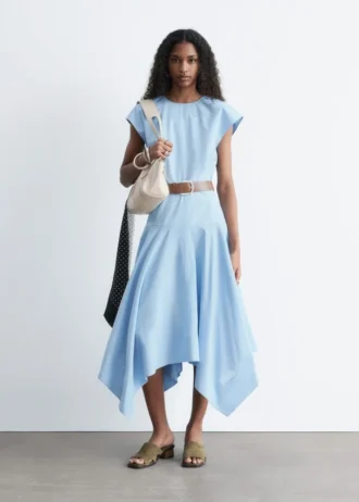 Midikleid aus Baumwollpopeline