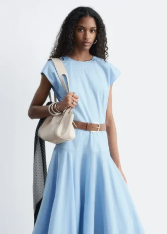 Midikleid aus Baumwollpopeline