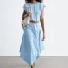 Midikleid aus Baumwollpopeline