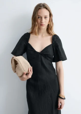 Midikleid aus Leinen