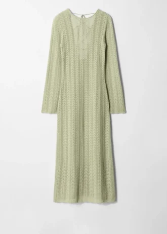 Midikleid aus Pointelle-Strick