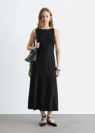 Midikleid aus Rippstrick