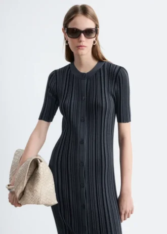 Midikleid aus Rippstrick