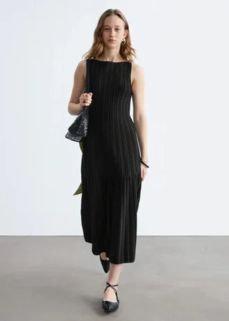 Midikleid aus Rippstrick