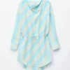 Midikleid mit bedrucktem Wasserfallausschnitt