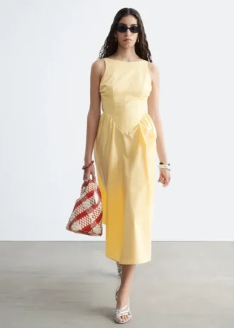 Midikleid mit Bindeband