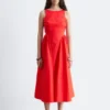 Midikleid mit Bindeband