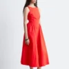 Midikleid mit Bindeband