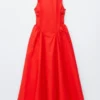Midikleid mit Bindeband