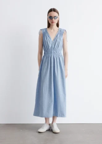 Midikleid mit Bindebändern
