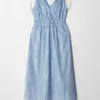 Midikleid mit Bindebändern