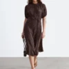 Midikleid mit Bindegürtel