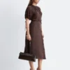Midikleid mit Bindegürtel