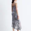Midikleid mit Blumenmuster und Trägern