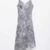 Midikleid mit Blumenmuster und Trägern