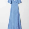 Midikleid mit Flatterärmeln