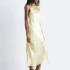 Midikleid mit Jacquard-Cowl-Ausschnitt