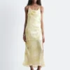 Midikleid mit Jacquard-Cowl-Ausschnitt