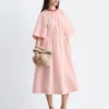 Midikleid mit Kordelzug