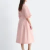Midikleid mit Kordelzug