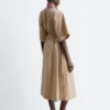 Midikleid mit Kordelzug