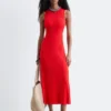 Midikleid mit Rippmuster