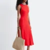 Midikleid mit Rippmuster