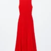Midikleid mit Rippmuster