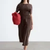 Midikleid mit Smokarbeit