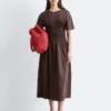 Midikleid mit Smokarbeit