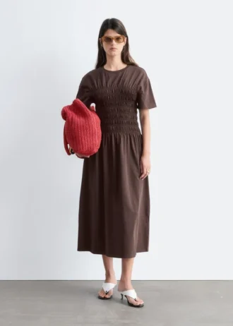 Midikleid mit Smokarbeit