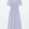 Midikleid mit Smokarbeit