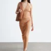 Midikleid mit Spacedye-Effekt und Neckholder