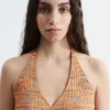 Midikleid mit Spacedye-Effekt und Neckholder