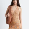 Midikleid mit Spacedye-Effekt und Neckholder