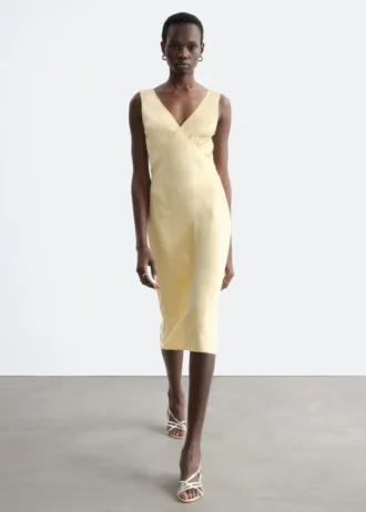 Midikleid mit V-Ausschnitt