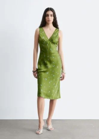 Midikleid mit V-Ausschnitt