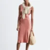Midikleid mit V-Ausschnitt