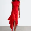 Midikleid mit Wickelausschnitt