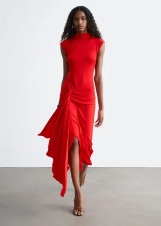 Midikleid mit Wickelausschnitt