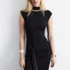 Midikleid mit Wickelausschnitt