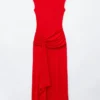 Midikleid mit Wickelausschnitt